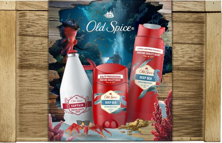 Kazeta Old Spice Captain (VPH+SPG+DEO - Kosmetika Pro muže Dárkové kazety